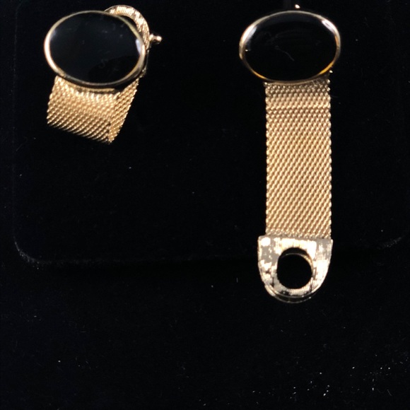 Never worn, vintage 14KT  layered mesh cuff links - Picture 4 of 4